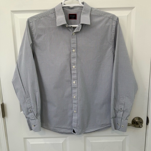 UNTUCKit Shirt Mens X-Large Blue Dress Long Sleeve Button Up Check Collared - Picture 1 of 5